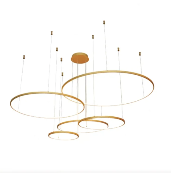 PENDENTE 40+60+80+100+120cm LED 3000K Aluminio+Silicone Bivolt