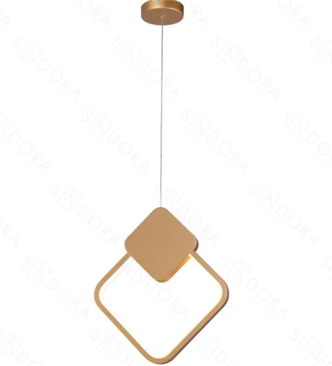 LED 3000K 14W PENDENTE METAL+SILICONE BIVOLT DOURADO