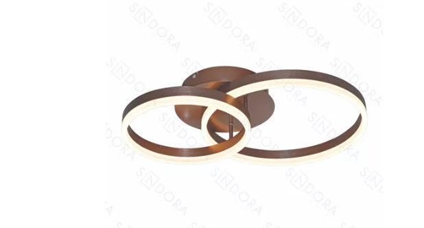 LED 3000K 57W PLAFON ALUMINIO+ACRILICO BIVOLT MARROM