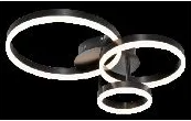 LED 3000K 57W PLAFON ALUMINIO+ACRILICO BIVOLT PRETO