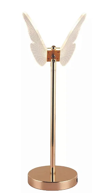 ABAJUR 180*H470mm DOURADO LED 8W 3000K ALUMINIO+ACRILICO BIVOLT
