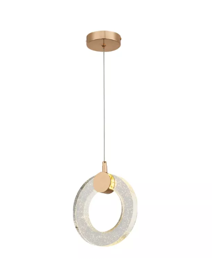 PENDENTE 20CM 6W 3000K METAL/CRISTAL ROSE BIVOLT