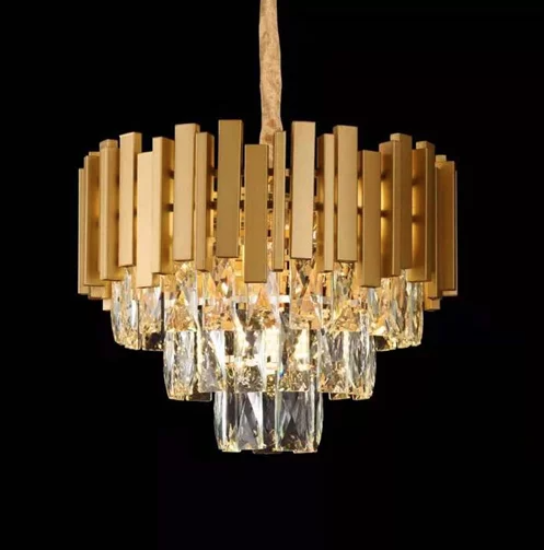 PENDENTE DOURADO ALUMINIO E VIDRO BIVOLT E14*5 380*280MM
