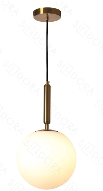 Pendente Aluminio+Vidro Branco Bivolt
