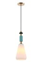 Pendente 160*H450 Branco E27*1 Ferro+Vidro Bivolt