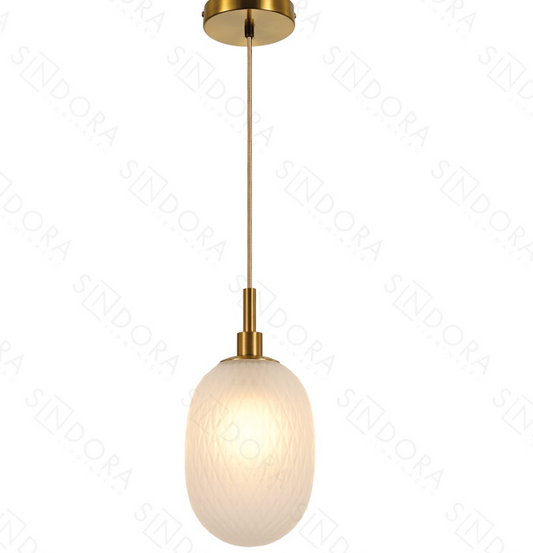 Pendente Aluminio+Vidro E14*1 Bivolt