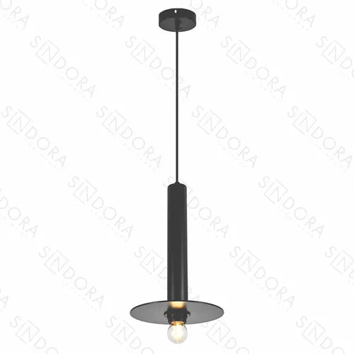 Pendente Branco / Preto Metal+Vidro Bivolt 200*h300