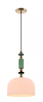 Pendente 250*H430 Branco E27*1 Ferro+Vidro Bivolt