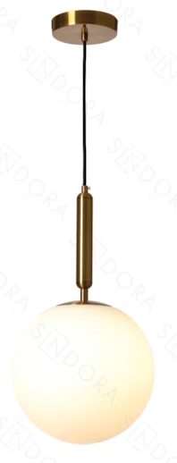 Pendente Aluminio+Vidro Branco Bivolt