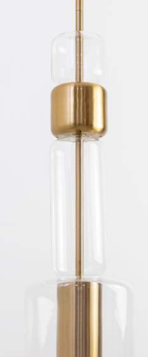 Pendente Arete Dourado e Transparente