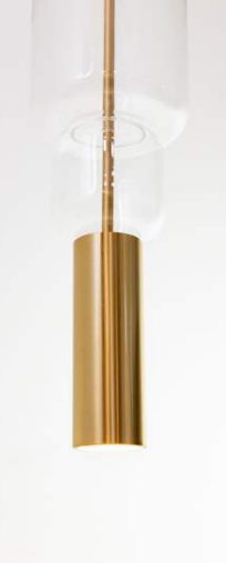 Pendente Arete Dourado e Transparente