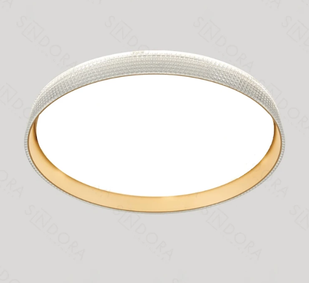 Plafon LED 60W 40CM DOURADO METAL+ACRILICO