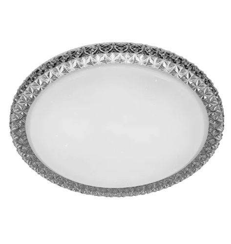 Plafon Metal+Cristal Branco Bivolt