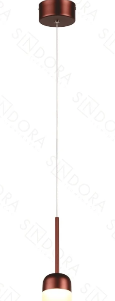 Pendente LED 3000K 6W 100*100*H1500MM Metal+Acrilico Bivolt