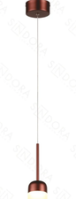 Pendente LED 3000K 6W 100*100*H1500MM Metal+Acrilico Bivolt