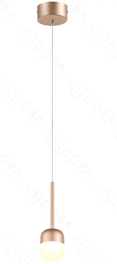 Pendente LED 3000K 6W 100*100*H1500MM Metal+Acrilico Bivolt