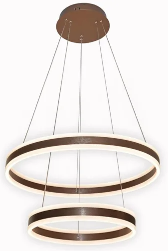 Pendente Marrom LED 126W 3000K 40*60*80CM Metal+Acrilico Bivolt
