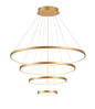 Pendente Dourado LED 125W 3000K 20*40*60*80*cm Metal+Silicone Bivolt
