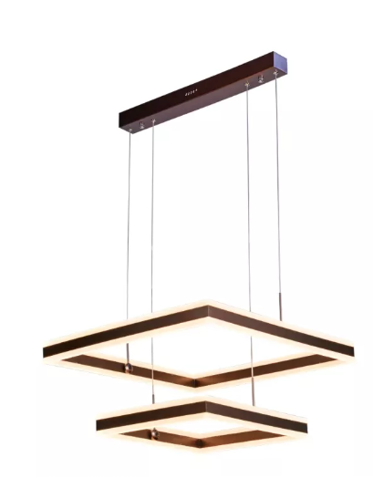 LED 3000K 160W Pendente Metal+Acrilico Bivolt MARROM