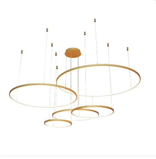PENDENTE 40+60+80+100+120cm LED 3000K Aluminio+Silicone Bivolt