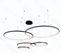 PENDENTE 40+60+80+100+120cm LED 3000K Aluminio+Silicone Bivolt preto
