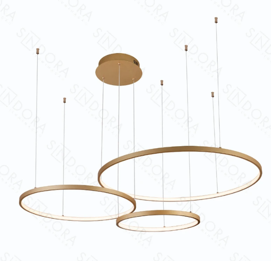 Pendente 40+60+80cm LED 3000K Aluminio+Silicone Bivolt