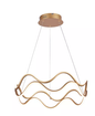 Pendente 600*H1200mm Dourado LED 3000K 86W Metal+Silicone Bivolt