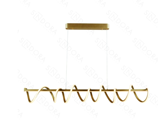 LED 3000K Pendente Aluminio+Silicone Bivolt dourado