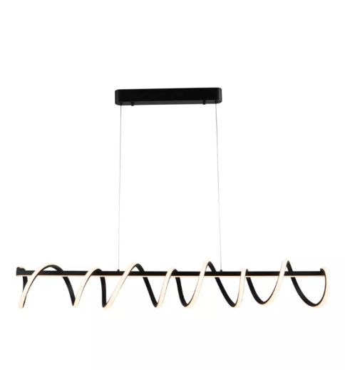 LED 3000K Pendente Aluminio+Silicone Bivolt PRETO