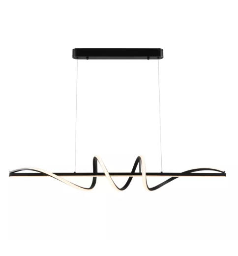 LED 3000K Pendente Aluminio+Silicone Bivolt preto