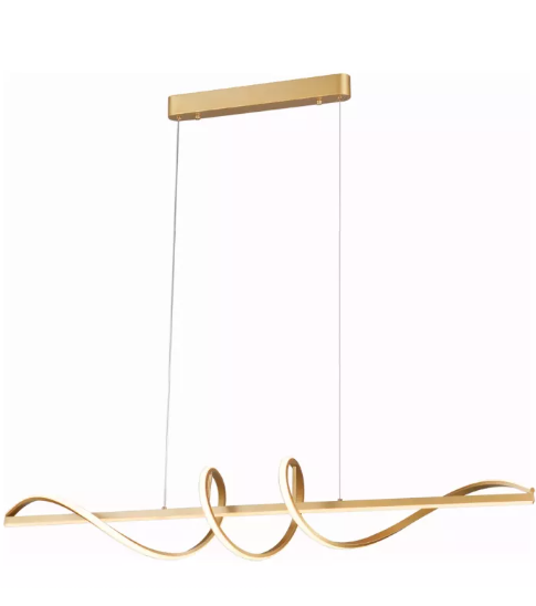 LED 3000K Pendente Aluminio+Silicone Bivolt Dourado