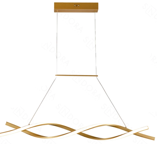 LED 3000K 40W Pendente Metal+Silicone Bivolt dourado