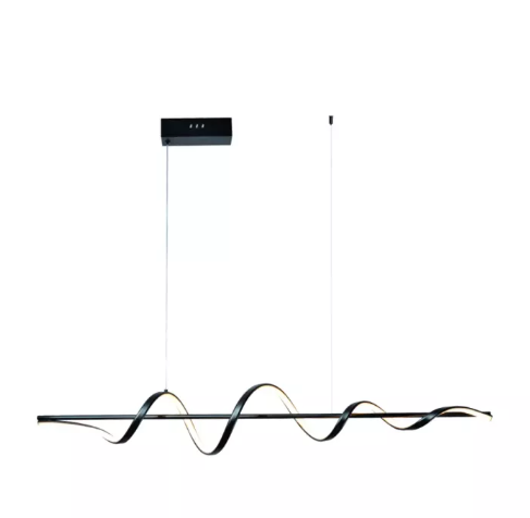 LED 3000K Pendente Aluminio+Silicone Bivolt PRETO