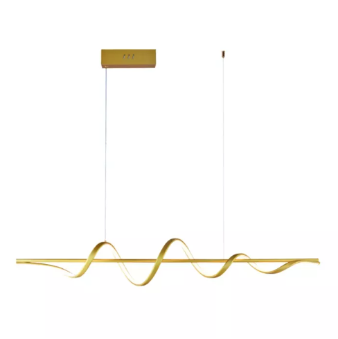LED 3000K Pendente Aluminio+Silicone Bivolt Dourado