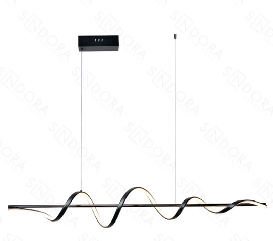 LED 3000K Pendente Aluminio+Silicone Bivolt PRETO