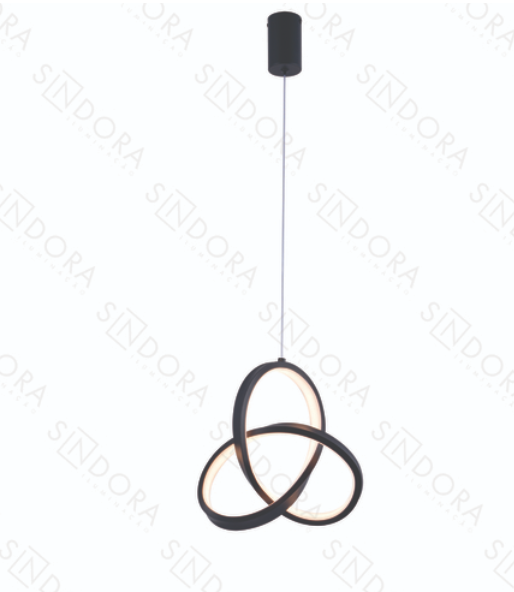 LED 3000K 20W Pendente Aluminio+Silicone Bivolt preto