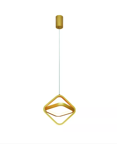 LED 3000K 24W Pendente Aluminio+Silicone Bivolt Dourado