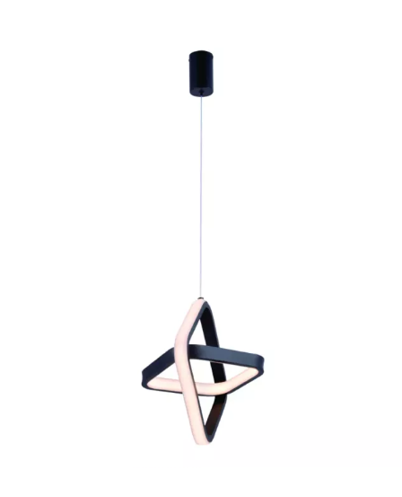 LED 3000K 24W Pendente Aluminio+Silicone Bivolt Preto