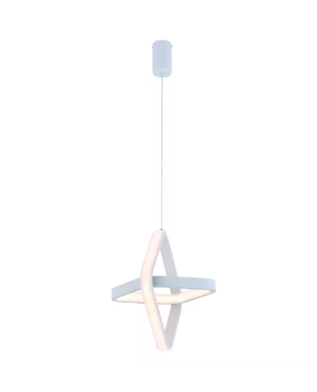LED 3000K 24W Pendente Aluminio+Silicone Bivolt BRANCO