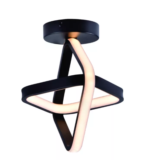 LED 3000K 24W Plafon Aluminio+Silicone Bivolt preto