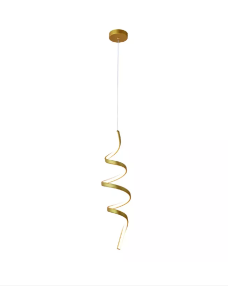 LED 3000K 29W Pendente Aluminio+Silicone Bivolt dourado
