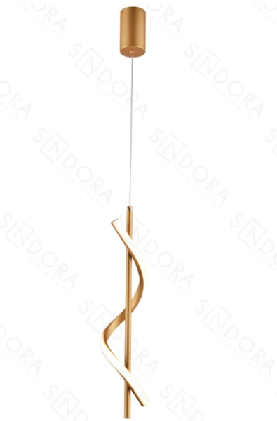 LED 3000K 10W Pendente Aluminio+Silicone Bivolt dourado