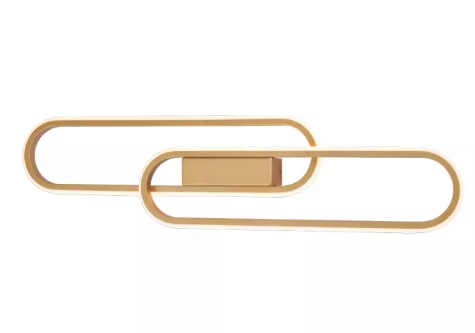 LED 3000K 36W ARANDELA ALUMINIO+SILICONE BIVOLT DOURADO
