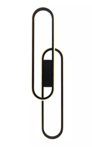LED 3000K 36W ARANDELA ALUMINIO+SILICONE BIVOLT PRETO