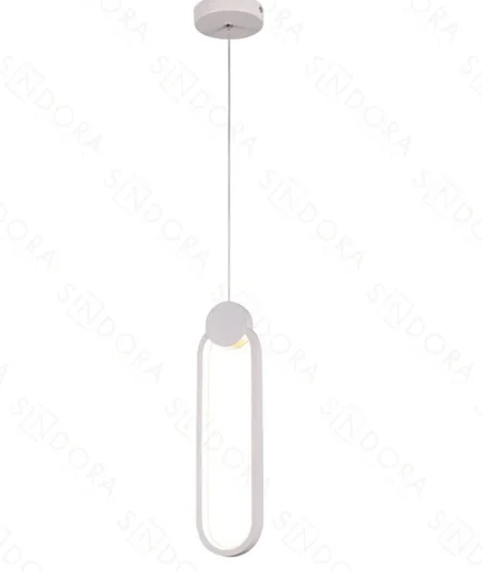 LED 3000K 16W Pendente Metal+Silicone Bivolt BRANCO