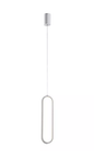 PENDENTE DOURADO LED 18W 3000K 40CM METAL+SILICONE BIVOLT BRANCO