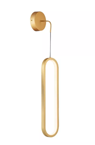 LED 3000K 18W ARANDELA ALUMINIO+SILICONE BIVOLT DOURADO