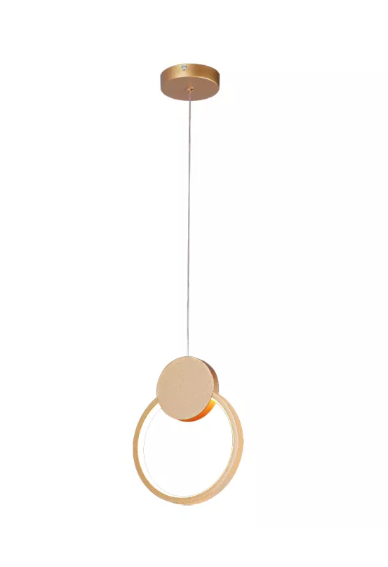 LED 3000K 12W PENDENTE METAL+SILICONE BIVOLT DOURADO