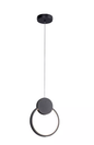 LED 3000K 12W PENDENTE METAL+SILICONE BIVOLT PRETO