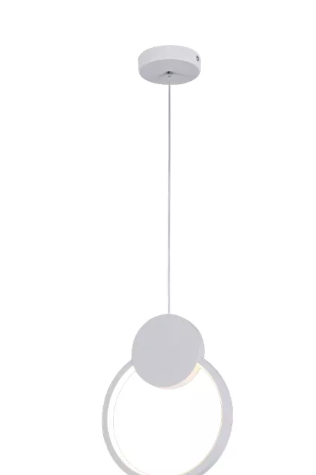 LED 3000K 12W PENDENTE METAL+SILICONE BIVOLT BRANCO